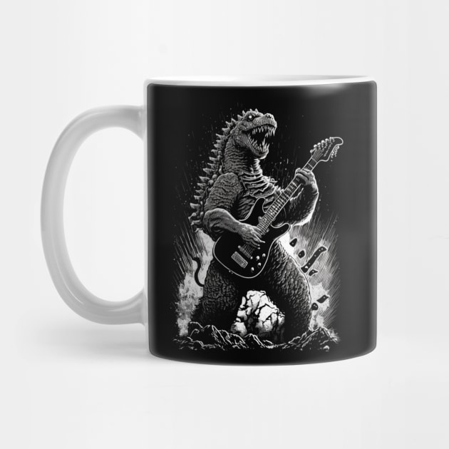 Godzilla Playing a Guitar by AI studio